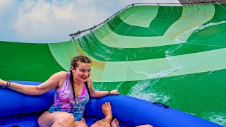 Waterslides at Bellewaerde Aquapark in Belgium [upl. by Hnahym]