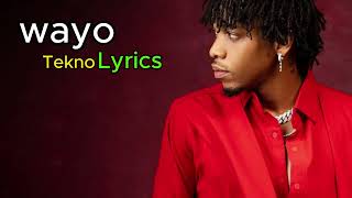 Tekno  Wayo Official Lyric Video [upl. by Atiken]