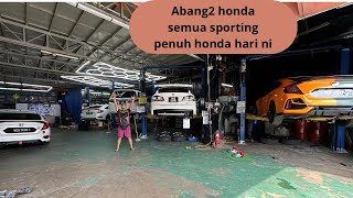 Penuh hari ni semua hondaada yang tukar bearing dan brake [upl. by Marquita188]