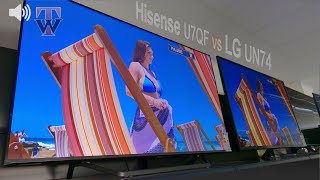 Hisense U7QF vs LG UN7400 [upl. by Sayce]