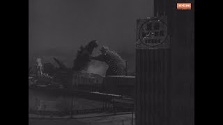 Godzilla Raids Again 55 Enter Anguirus clip  classic Japanese monster movie scenes [upl. by Boggs559]