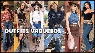 OUTFITS CON VAQUEROS DE MODA 2024  Tendencias de Moda  Outfits Ideas Moda 2024 Moda Vaquera [upl. by Hefter]