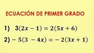 Ecuación de primer grado  Ejercicio 7 [upl. by Nellak]