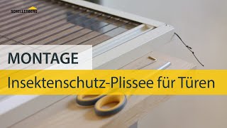 Montage InsektenschutzPlissee für Türen von Schellenberg [upl. by Aitetel]