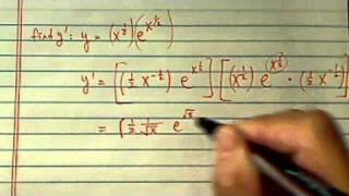 Derivative with Product Rule yx12ex12 [upl. by Wolk]