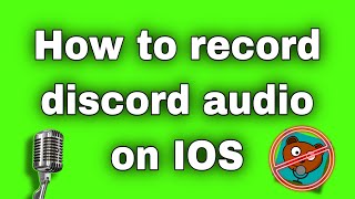 How to record discord audio on IOS without Craig bot [upl. by Shaia]