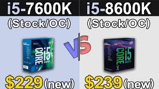 i57600K vs i58600K  New Games Benchmarks [upl. by Sidell686]