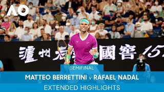 Matteo Berrettini v Rafael Nadal Extended Highlights SF  Australian Open 2022 [upl. by Troth]