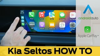 How to Setup Apple CarPlay and Android Auto in the Kia Seltos 1025quot Screen [upl. by Aniras701]