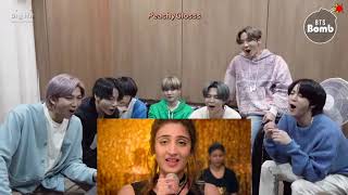 BTS reaction to VAASTE  Dhwani song  New reaction  PeachyGlosss [upl. by Florinda]