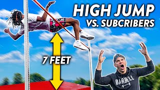 HUGE HIGH JUMP vs Subscribers [upl. by Behlau]