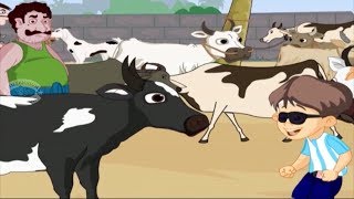 Tintu Mon Comedy  Cow  Tintu Mon Non Stop Comedy Animation Story [upl. by Ellehcir]