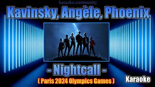 Karaoke new version  Kavinsky  Angèle  Phoenix  Nightcall Cloture JO 2024 France [upl. by Dan220]