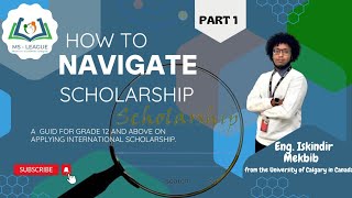 how to navigate scholarshipMuslim students leagueeng iskindir mekbib from canada part one [upl. by Ettesus]