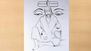 How to draw Saibaba with lord bholenath pencildrawingsaibababholenath [upl. by Carlee110]