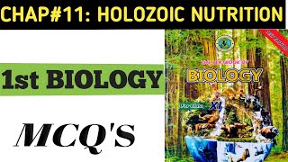 XI Biology mcqs Chapter 11 holozoic nutrition class 11 mcqsholozoic nutrition mcqs [upl. by Tammie]