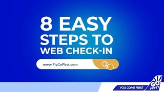 GO FIRST  How to Web Checkin In 8 Easy Steps [upl. by Adnuahs]