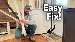 How to Replace Door Sweep  Fix Gap at Bottom of your Door [upl. by Ronyar]