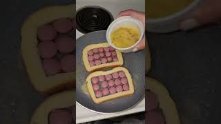 simple hotdog sandwich for breakfast sausage hotdog breakfast [upl. by Eittap792]