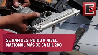 Sedena destruye más de 8 mil armas en la CDMX [upl. by Eleaffar]