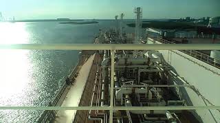 Sabine Pass  LNG Timelapse Docking [upl. by Ahseeyt]