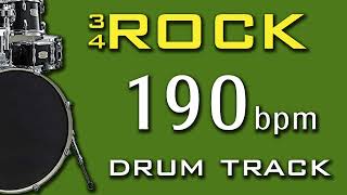 190 BPM  34 DRUM TRACK  ROCK [upl. by Gardell52]