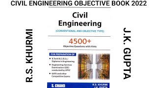 CIVIL ENGINEERING CONVENTIONAL AND OBJECTIVE QUESTIONS BOOK  RS KHURMI AND JK GUPTA 2022 [upl. by Irdua]