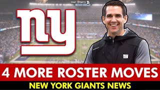 🚨 Giants Make 4 MORE ROSTER MOVES  New York Giants News [upl. by Nemaj534]