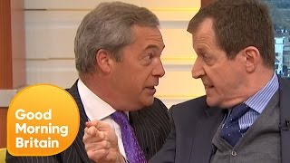 Piers Loses Control of Nigel Farages Brexit Row With Alastair Campbell  Good Morning Britain [upl. by Amrac]