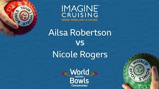 World Indoor Bowls Championship 2024 Ailsa Robertson vs Nicole Rogers  Day 10 Match 1 [upl. by Sirrad]