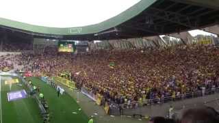 FC Nantes  OLyonnais  Chant Allez les jaunes et verts [upl. by Attirehs]