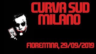 Curva Sud Milano in azione MilanFiorentina [upl. by Anialram]