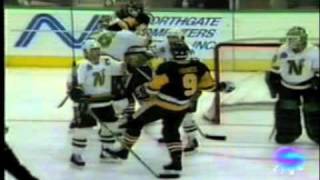 1991 NHL Stanley cup finals  Minnesota North Stars vs Pittsburgh Penguins rough stuff [upl. by Estell]