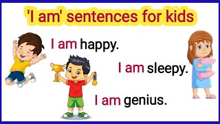 I am sentences for kids  english sentences with hindi meaning  Reading practice Sentences [upl. by Eydnarb]