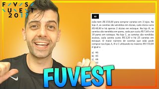 FUVEST 2017  Q82 Mat  João tem R 150000 para comprar canetas em 3 lojas [upl. by Statis]