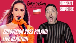 Poland Eurovision 2023 Live Reaction Blanka  Solo [upl. by Celio]