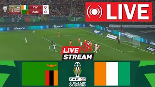 🔴LIVE Zambia vs Ivory Coast  AFCON 2025 Qualifiers  Live Match Today [upl. by Silvanus]