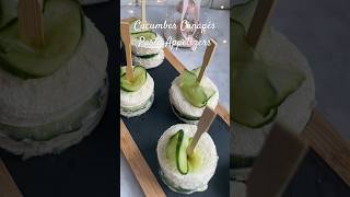 Cucumber Canapés Party Appetizers appetizer partyfood [upl. by Nordine]