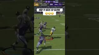 Had 11 secs to SCORE 😬 ‼️‼️‼️‼️ football gaming gameplay madden24 steelers herewegosteelers [upl. by Bailey]