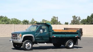 1998 GMC C3500HD 4x4 34 Yard Dump Truck [upl. by Riggins]