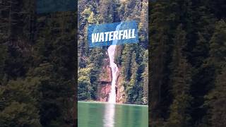 Magical waterfall in königssee 🩵🏞🚤 germany deutschland bayern österreich morning viralshorts [upl. by Einohpets]