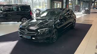 20157 MercedesBenz C 300 e T AVANTGARDE Night AMG Räder DISTRO Pano [upl. by Ahsinra396]