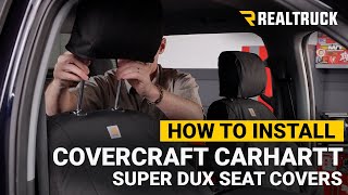 How to Install Covercraft Carhartt Super Dux Seat Covers on a 2021 Ford F150 [upl. by Dougal]