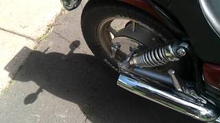 Virago 1100 Stock Exhaust [upl. by Fiorenze247]