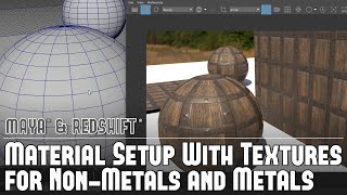 Redshift wMaya 5 Redshift Materials  Texture Setup for NonMetals amp Metals Metalness Workflow [upl. by Notla615]