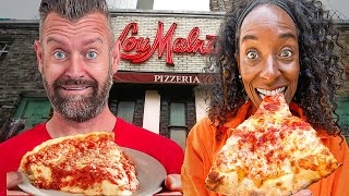 Brits Try Chicago Deep Pan Pizza For The First Time in Chicago USA Episode 1 [upl. by Ajna45]