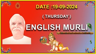 English Murli in Essence 19 September 2024  Brahmakumaris  Godlywood studio  Madhuban [upl. by Healion]