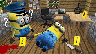 WHAT HAPPENED with MINION in THIS HOUSE in MINECRAFT POLICE INVESTIGATION  Gameplay [upl. by Chuch]