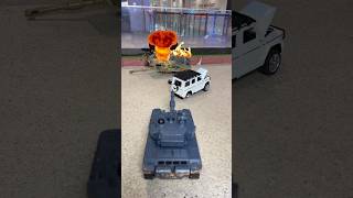 RC tank attack a car 🚧💣👷‍♂️jokes shorts comedy rccar fake [upl. by Suired828]