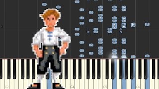 The Secret of Monkey Island  Fettucini Brothers PC  by alexsteb Piano Tutorial  Synthesia [upl. by Neffirg]